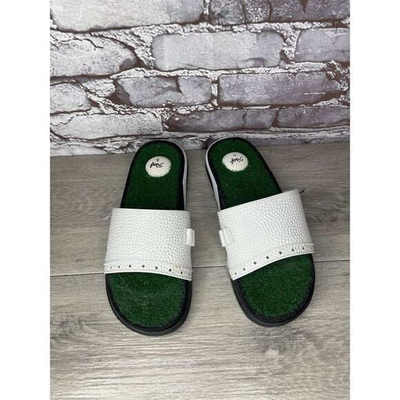 Reef Golf Flip Flops Mulligan II Turf Grass Tee Holder Rare Slides Men 8M US/40 - Picture 9 of 16